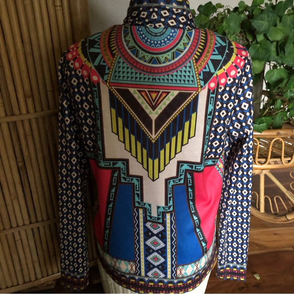 Flying Tomato Sweater Wrap Colorful Boho Geometric Cozy Warm Polyester S… - Picture 2 of 6